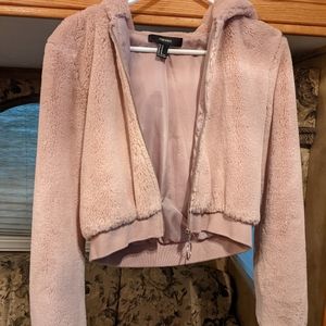 Forever 21 M pink hoodie jacket